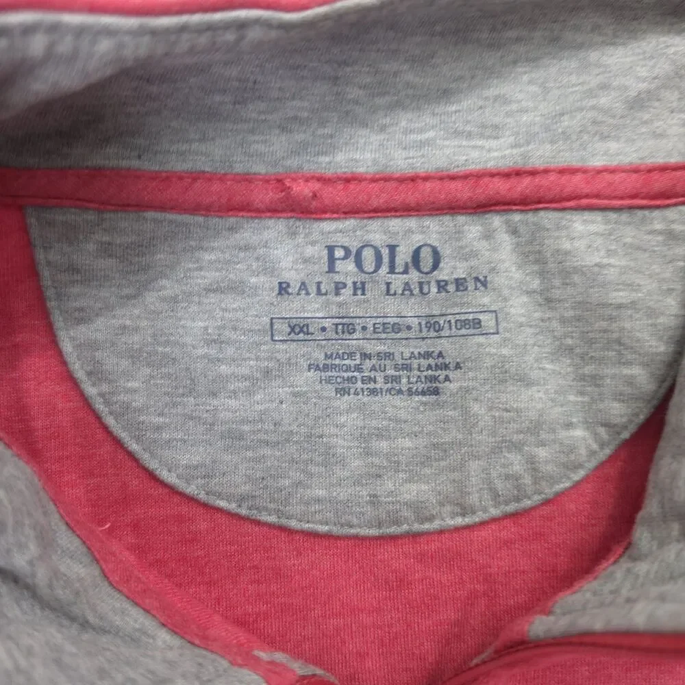 Polo Ralph Lauren Pullover Mens XXL Red Quarter Zip Sweater Classic Pony Logo